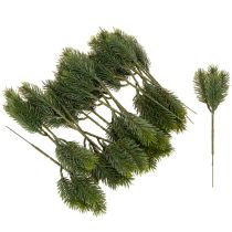 Produkt Sztuczna zielona gałązka jodły do dekoracji zimowych, 25 cm, 24 sztuki