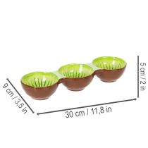 Produkt Ceramiczna miska z motywem kiwi, letnia dekoracja do stylowego serwowania tapas i przekąsek, 30 cm