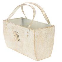 Produkt Torebka metalowa, pojemnik dekoracyjny, prostokątny, 26 cm, złoty