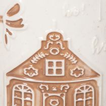 Produkt Kubek ceramiczny z motywem domu i wzorem wypukłym, 9 cm