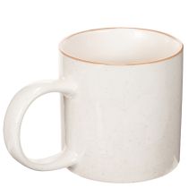 Produkt Kubek ceramiczny z motywem domu i wzorem wypukłym, 9 cm