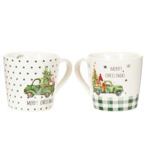 Produkt Kubek ceramiczny Merry Christmas motyw samochodu świątecznego 10cm 2 szt.