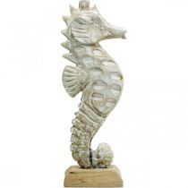 Produkt Seahorse Deco Dekoracja Morska z Białego Drewna Rysunek W38cm