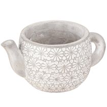 Produkt Ceramiczna donica dekoracyjna do czajnika biała myta 16×10,5×8cm 3 szt