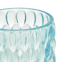 Produkt Latarnia ze szkła tealight w kolorze jasnoniebieskim Ø9,5cm W9cm 2szt