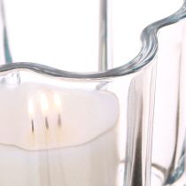 Produkt Podgrzewacz szklany kwiat tealight szkło niebieskie Ø7,5cm wys.6cm 6szt