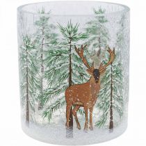 Produkt Szklany świecznik na tealighty Christmas crackle Szklanka na tealighty wys. 13 cm