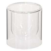Produkt Podgrzewacz szklany Latarnia Przezroczysty Ø7,5cm H8cm 4 szt