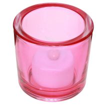 Produkt Szklane lampiony na podgrzewacze, kolorowe, różne, Ø6,5cm, wys.6cm, 6 szt.