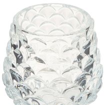 Produkt Szklany świecznik w kształcie stożka z podstawą wys. 19,5/22,5 cm, zestaw 2 szt.
