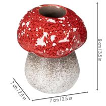 Produkt Dekoracyjny grzyb, muchomor czerwony, świecznik na podgrzewacz jako dekoracja stołu, 9 cm