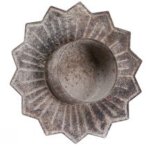 Produkt Podgrzewacz tealight vintage tealight do przyklejania szary Ø9cm H8.5cm 4szt