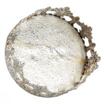 Produkt Świecznik na tealighty ze szkłem do podłączenia vintage srebrny Ø5,5cm W8cm 4szt