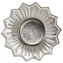 Produkt Świecznik na tealighty do zatyczki srebrny metalowy Ø9cm W9cm 4szt