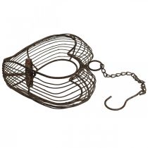 Produkt Świecznik na tealight metalowa wisząca dekoracja rdzawa dekoracja serce 22×7×20cm