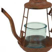 Produkt Świecznik na tealighty, czajniczek z rdzawego szkła, Ø13cm, W22cm