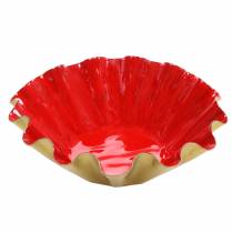 Produkt Dekoracyjna miska do pieczenia emaliowana w kolorze czerwonym, złotym Ø12,5cm W4cm