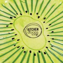 Produkt Okrągłe talerze ceramiczne z motywem kiwi, odpowiednie na stół jadalny lub do kuchni, 16 cm, 2 sztuki