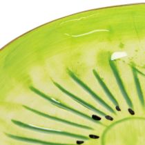 Produkt Okrągłe talerze ceramiczne z motywem kiwi, odpowiednie na stół jadalny lub do kuchni, 16 cm, 2 sztuki