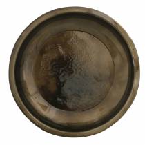 Ozdobna metalowa płytka w kolorze brązu z efektem szkliwa Ø23,5cm
