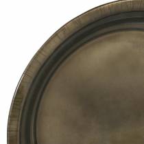Talerz dekoracyjny z brązu metalowego z efektem glazury Ø30cm