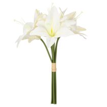 Produkt Sztuczne białe kwiaty lilii tygrysiej do wazonów i kompozycji, bukiet 29 cm, 6 sztuk