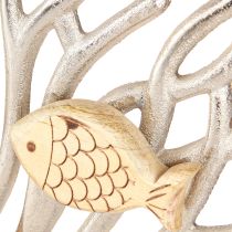 Produkt Dekoracja stołu morska koralowa dekoracja ryba drewno metal dł. 30cm