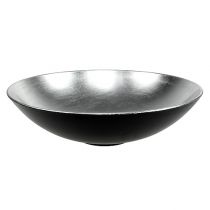 Dekoracja stołu miska srebrna Ø28cm plastikowa