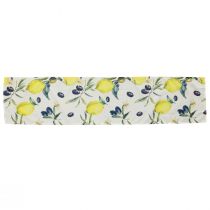 Produkt Bieżnik cytryny i oliwki Bieżnik letni tekstylny 138×32cm