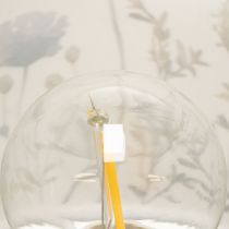 Produkt Lampa stołowa LED z kwiatowym wzorem do stylowego oświetlenia salonu, 23 cm