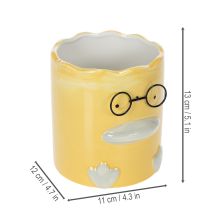 Produkt Cylindryczny, dekoracyjny ceramiczny wazon w kształcie kaczki do stylowego domu, 13 cm, 2 sztuki