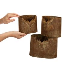 Produkt Doniczka metalowa owalna rustykalna jeleń zestaw 3 szt. 24 cm
