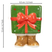 Produkt Doniczka ceramiczna prezent świąteczny z nóżkami wys. 11,5 cm 2 szt.