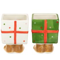 Produkt Ceramiczna ozdoba świąteczna w kształcie doniczki z uroczymi nóżkami