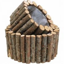 Miska na rośliny okrągłe naturalne gałązki brzozy Ø14/20cm zestaw 2 szt