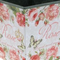 Sadzarka vintage, doniczka ozdobna, doniczka na róże wys. 13 cm szer. 13,5 cm