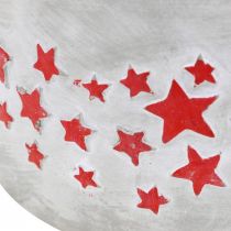 Podstawka adwentowa, podstawka z gwiazdami, dekoracja betonowa Ø20cm H11cm