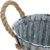 Produkt Doniczka z uchwytami, doniczka metalowa, doniczka ozdobna do sadzenia Ø14,5cm