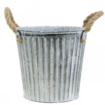 Produkt Ozdobna doniczka do sadzenia, metalowa doniczka z uchwytami, metalowa dekoracja Shabby Chic Ø21,5cm