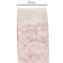 Produkt Dwukolorowa zawieszka do garnków wykonana ze 100% wełny, jako dekoracyjna wstążka filcowa, biało-czerwona, szerokość 7,5 cm, długość 5 m