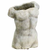 Doniczka Torso Mężczyzna Szary 19×13,5cm H28cm