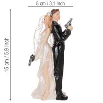 Produkt Topper na tort dla panny młodej i pana młodego 15,5 cm