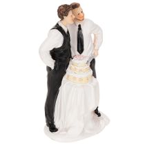 Produkt Ozdoba na tort przedstawiająca parę męską z tortem, 16,5 cm