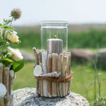 Driftwood Deco Zestaw drewna Driftwood, biały, dł. 15 cm