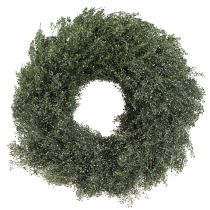 Produkt Wianek z suszonych kwiatów, zielona metaliczna dekoracja lepidium Ø33cm