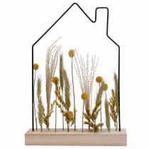 Suszone kwiaty kwietnik Domek z suszonych kwiatów 34,5×24,5cm