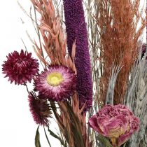 Produkt Suszone kwiaty Bukiet różowych kwiatów polnych i zbóż 70-75cm