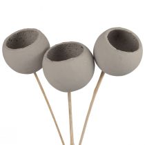 Produkt Suszone kwiaty ozdobne dzwonki na łodydze szare 37cm 3 szt