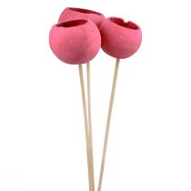 Produkt Suszone kwiaty ozdobne dzwonki na łodydze różowe 42cm 3 szt