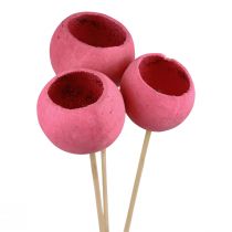 Produkt Suszone kwiaty ozdobne dzwonki na łodydze różowe 42cm 3szt